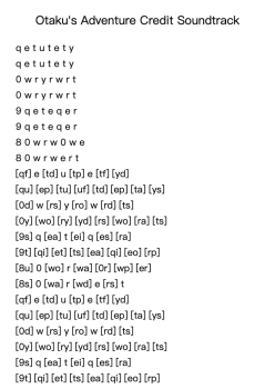 Otaku's Adventure Credit Soundtrack