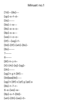 Minuet No.1