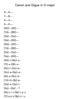 Canon and Gigue in D Major, P.37