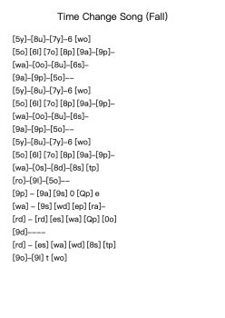 Time Change Song (Fall)