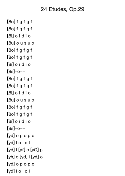 24 Etudes, Op. 29