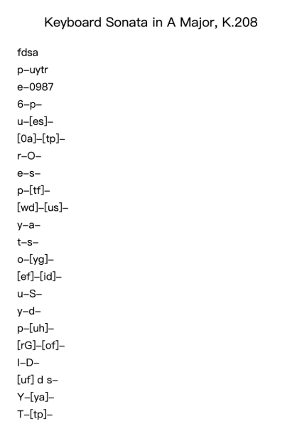 Keyboard Sonata in A Major, K.208