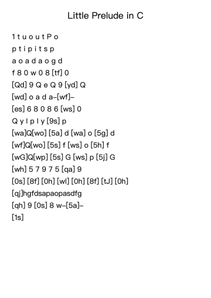Little Prelude in C Major, BWV 924