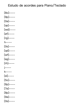 Estudo de acordes para Piano/Teclado