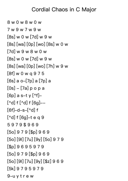 Cordial Chaos in C Major