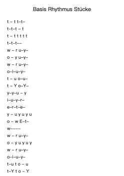 Basis Rhythmus Stücke