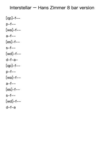 Interstellar Main Theme - 8 Bar Version
