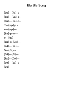 Bla Bla Song