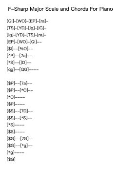 F-Sharp Major Scale and Chords For Piano