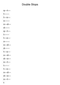 Double Stops