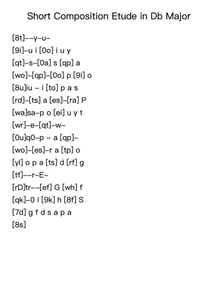 Etude in Db Major