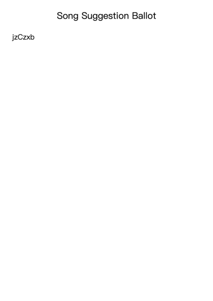 Song Suggestion Ballot