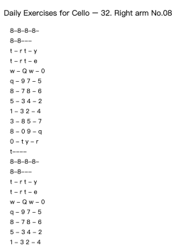Daily Exercises for Cello - Right arm No. 08