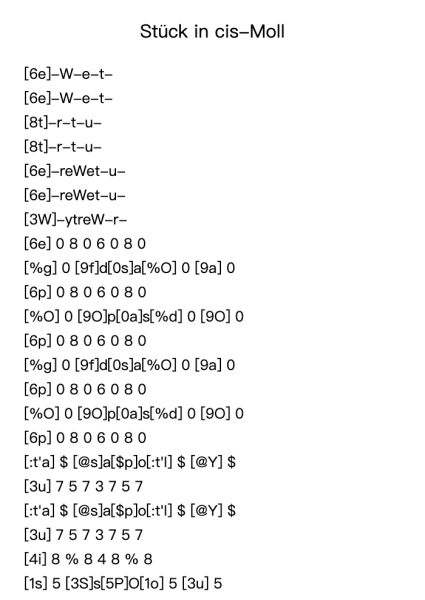 Stück in C-Sharp Minor