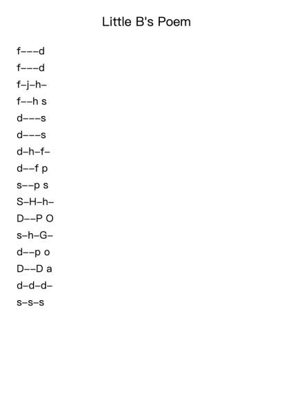 Little B's Poem