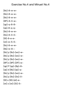 Exercise No.4 and Minuet No.4