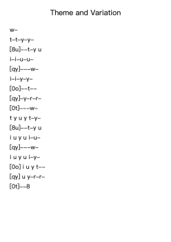 Theme and Variation No. 24