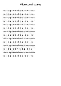 Microtonal scales