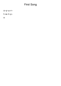 First Song
