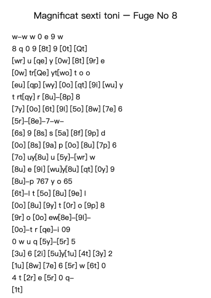 Magnificat sexti toni: Fuge No. 8, P. 333