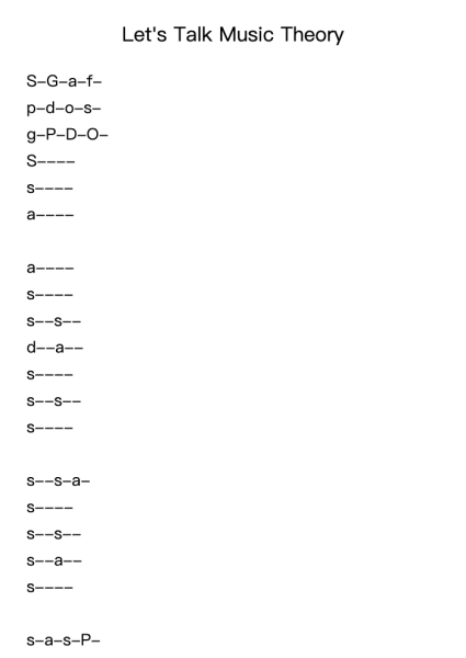 Let's Talk Music Theory