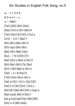 Six Studies in English Folk Song, No. 3