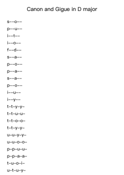 Canon and Gigue in D Major, P.37