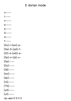 E dorian mode