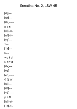 Sonatina No. 2, LSW 45