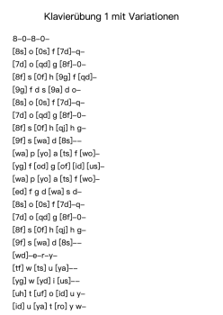 Klavierübung 1 mit Variationen