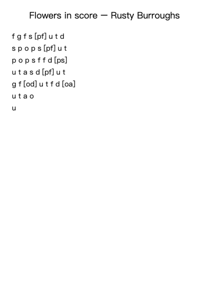 Flowers in Score