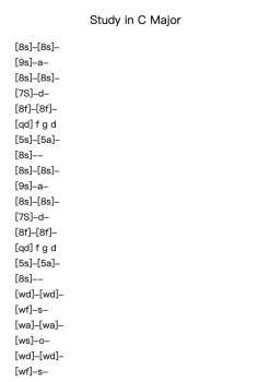 Study in C Major