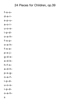 24 Pieces for Children, Op. 39