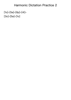 Harmonic Dictation Practice 2