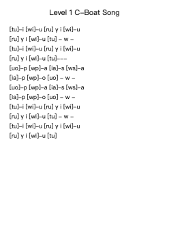 Level 1 C-Boat Song