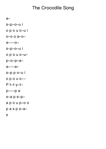 The Crocodile Song
