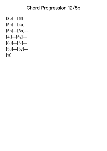 Chord Progression 12/5b