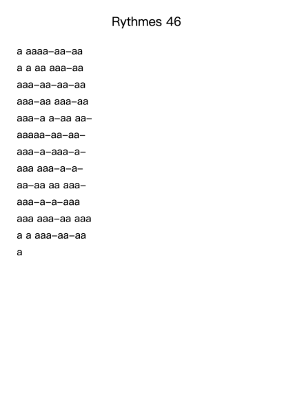 Rythmes 46