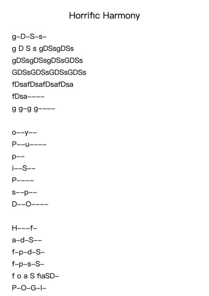 Horrific Harmony