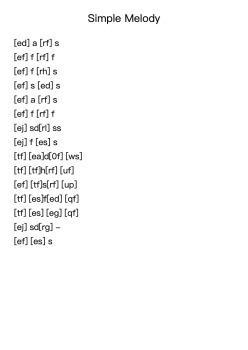 Simple Melody