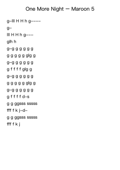 One More Night – Maroon 5