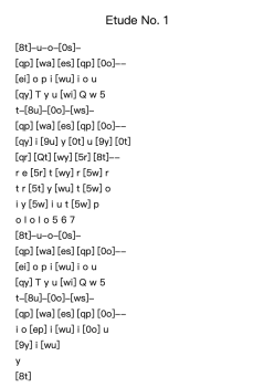 Etude No. 1