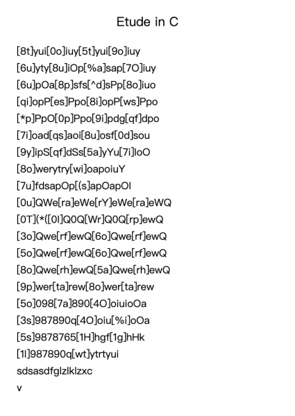 Etude in C "Confused"