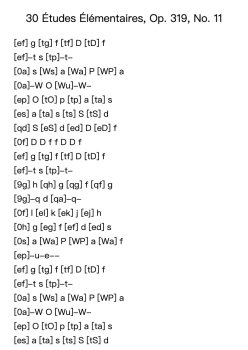 30 Études Élémentaires, Op. 319, No. 11