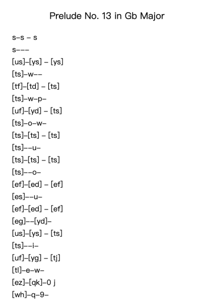 Prelude No. 13 in G-flat Major, Op. 11, No. 1
