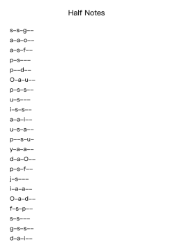 Half Notes