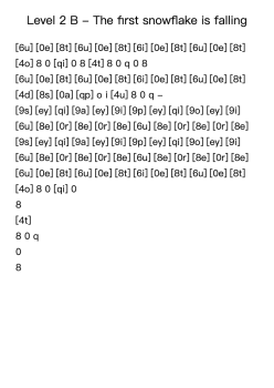 Level 2 B - The first snowflake is falling
