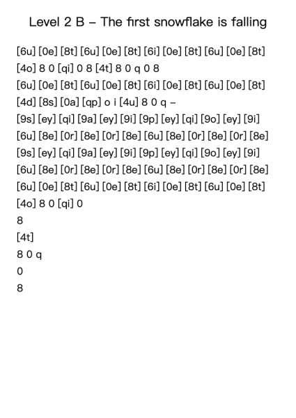 Level 2 B - The first snowflake is falling