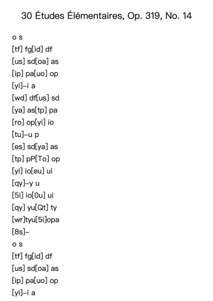 30 Études Élémentaires, Op. 319, No. 14