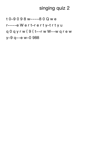 singing quiz 2